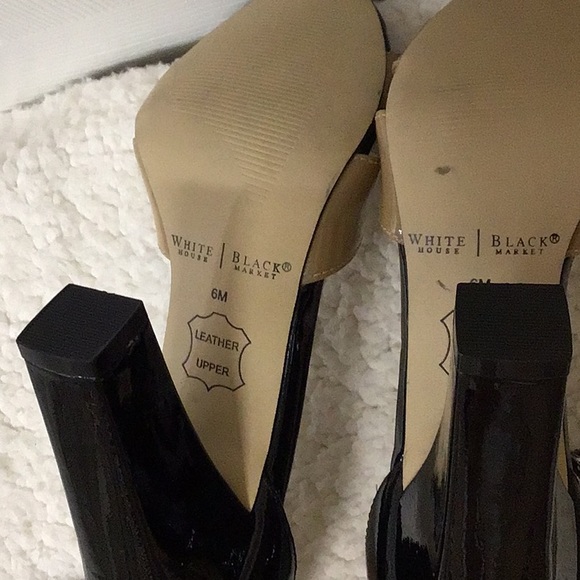 WHBM TAN/BLK PATENT MARY JANE 6M - Picture 6 of 8